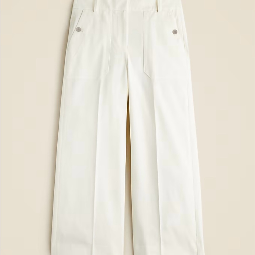 J. Crew Cream Wide Leg Pants